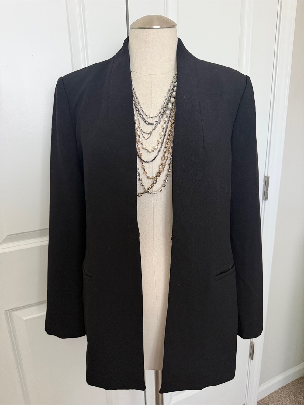 Banana Republic Black Women's Open Front Blazer Jacket